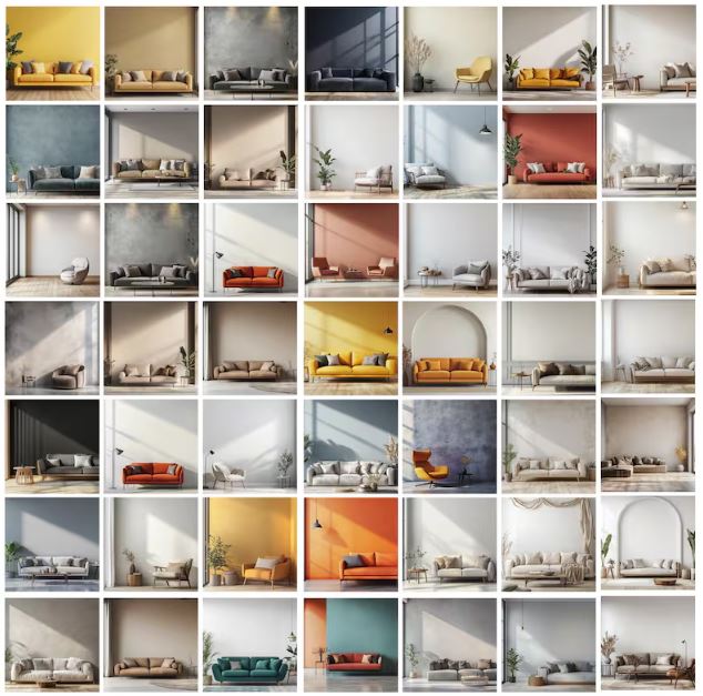 350+ Living Room Wallpaper Mockups | Blank Wall Art Mockup | Minimalist Interior Mockup | Digital Download