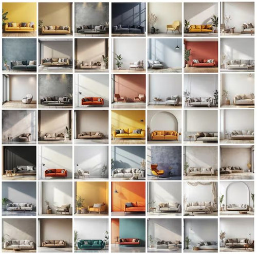 350+ Living Room Wallpaper Mockups | Blank Wall Art Mockup | Minimalist Interior Mockup | Digital Download