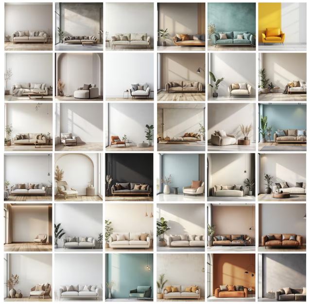 350+ Living Room Wallpaper Mockups | Blank Wall Art Mockup | Minimalist Interior Mockup | Digital Download